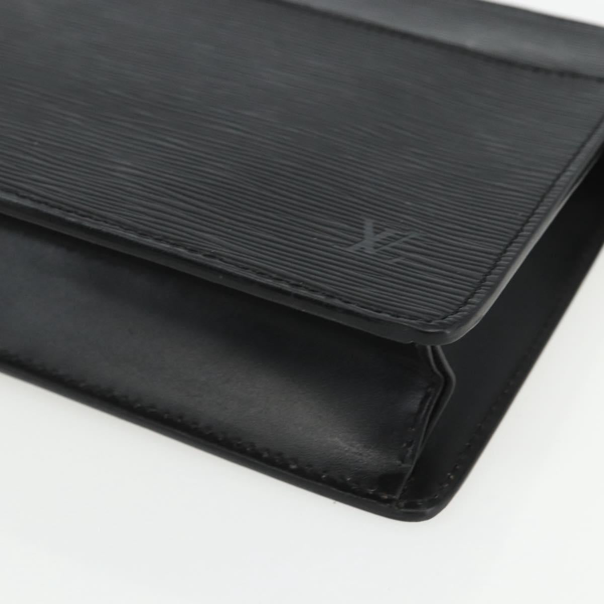 LOUIS VUITTON Epi Pochette Homme Clutch Bag Black M52522 LV Auth ka520