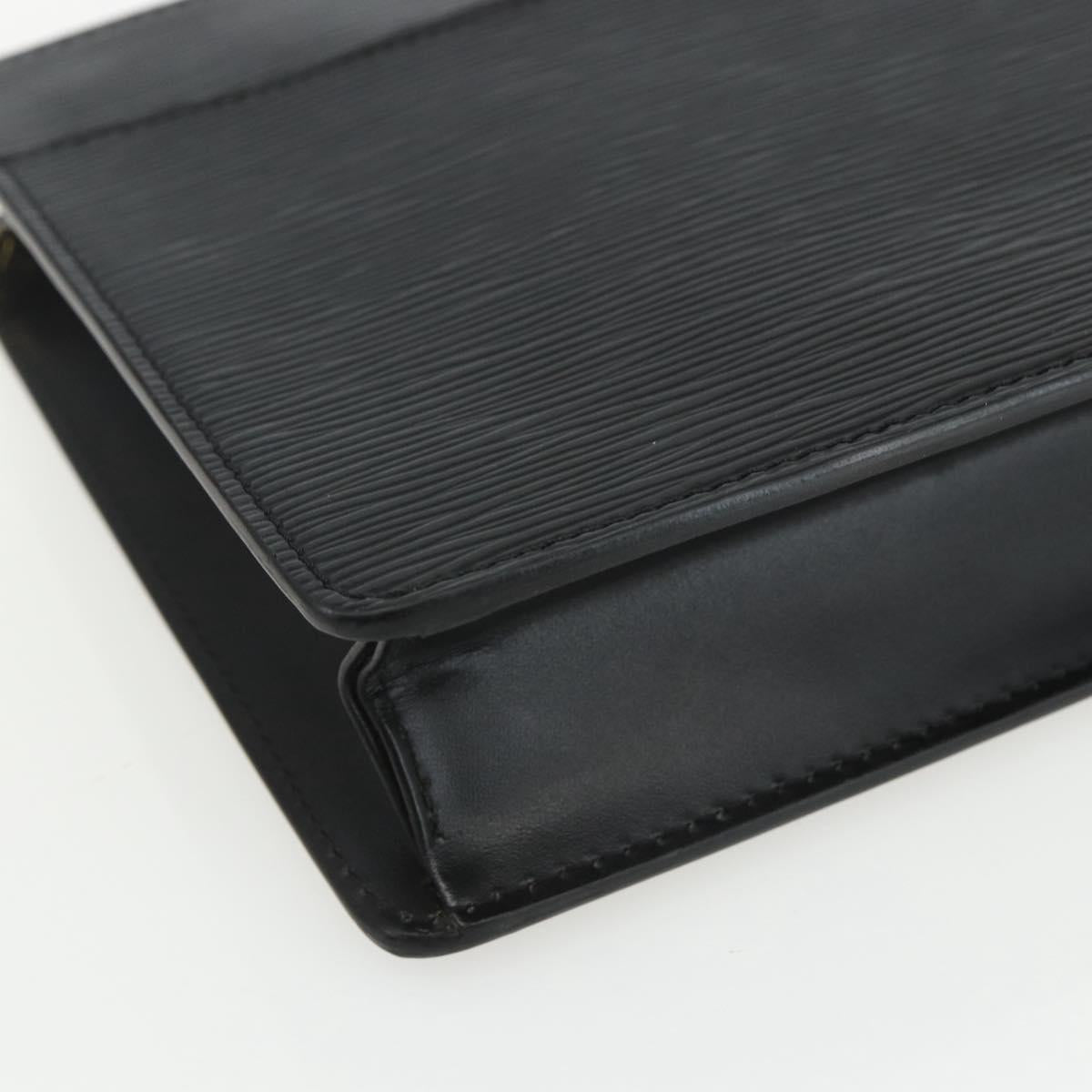 LOUIS VUITTON Epi Pochette Homme Clutch Bag Black M52522 LV Auth ka520