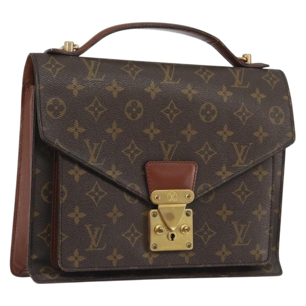 LOUIS VUITTON Monogram Monceau 28 Hand Bag M51185 LV Auth ka5201