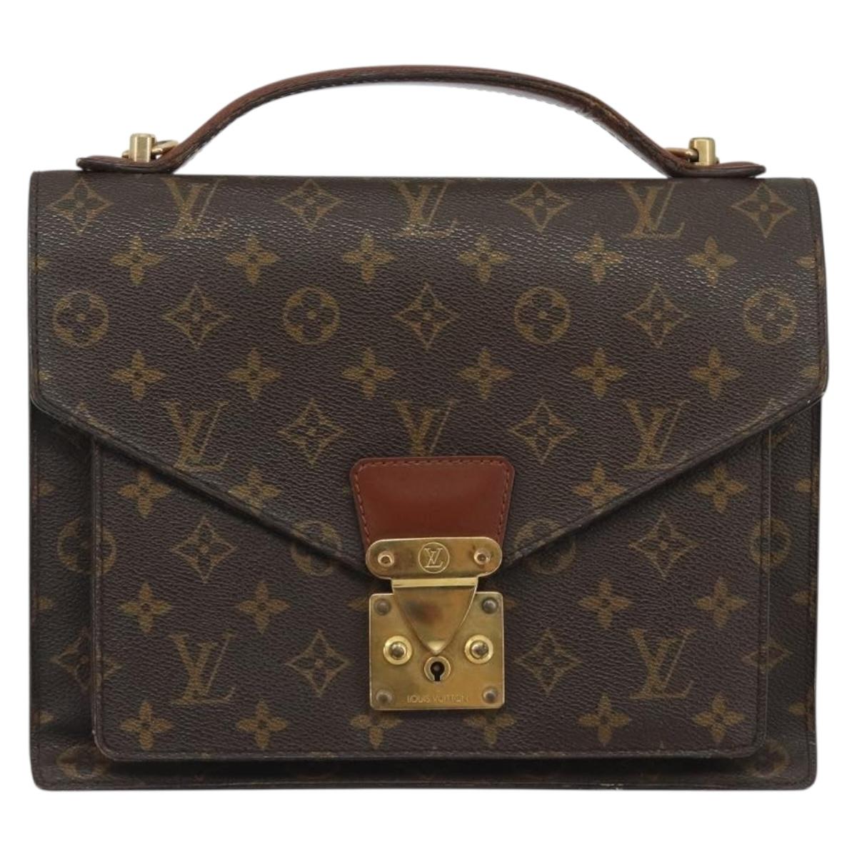 LOUIS VUITTON Monogram Monceau 28 Hand Bag M51185 LV Auth ka5201