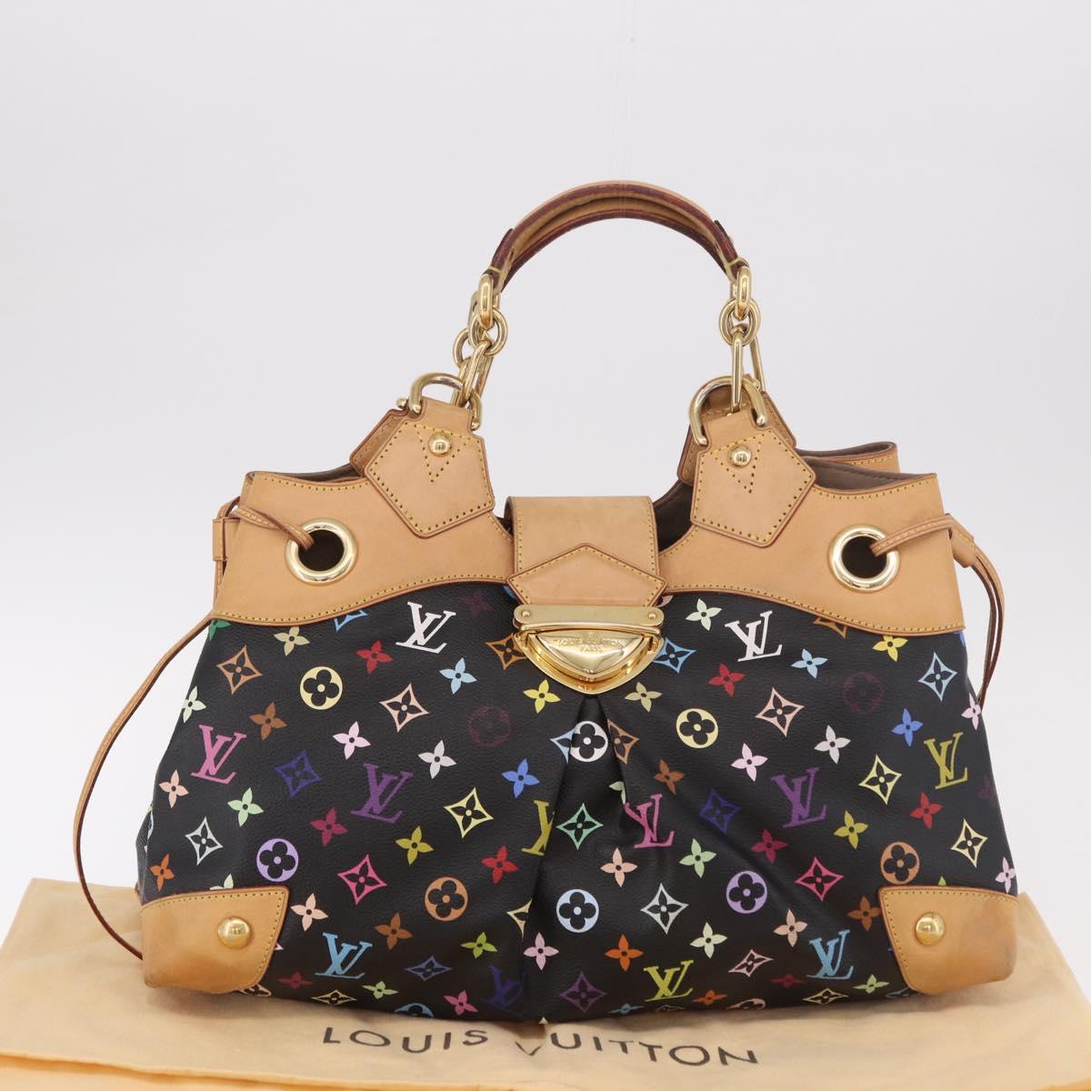 LOUIS VUITTON Monogram Multicolor Ursula Tote Bag Black M40124 LV Auth ka5202V