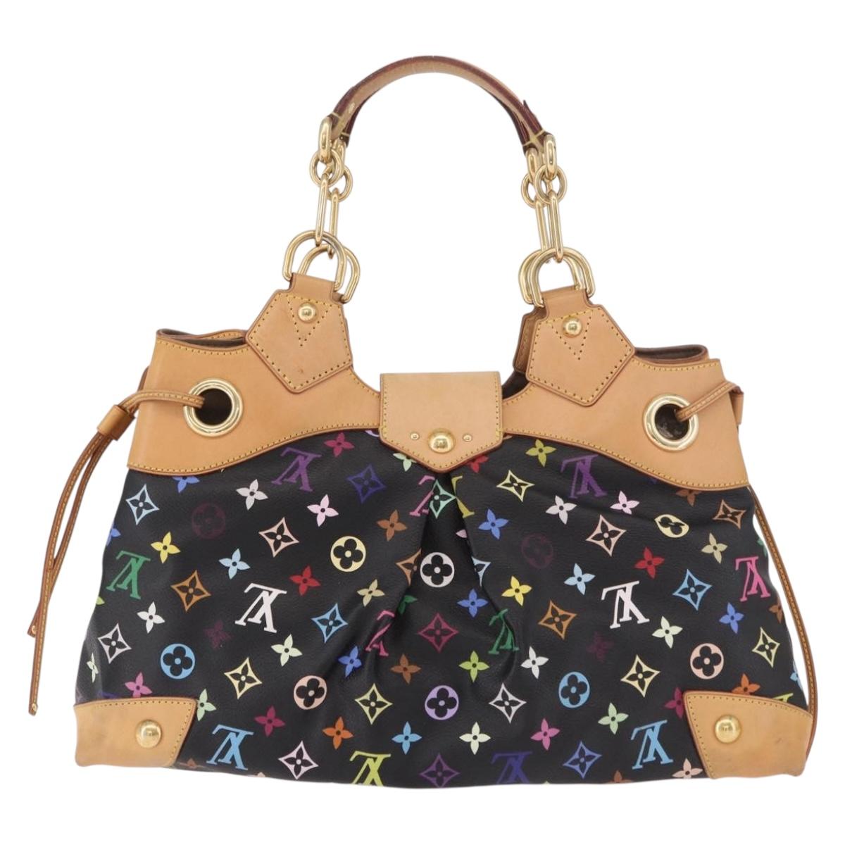 LOUIS VUITTON Monogram Multicolor Ursula Tote Bag Black M40124 LV Auth ka5202V