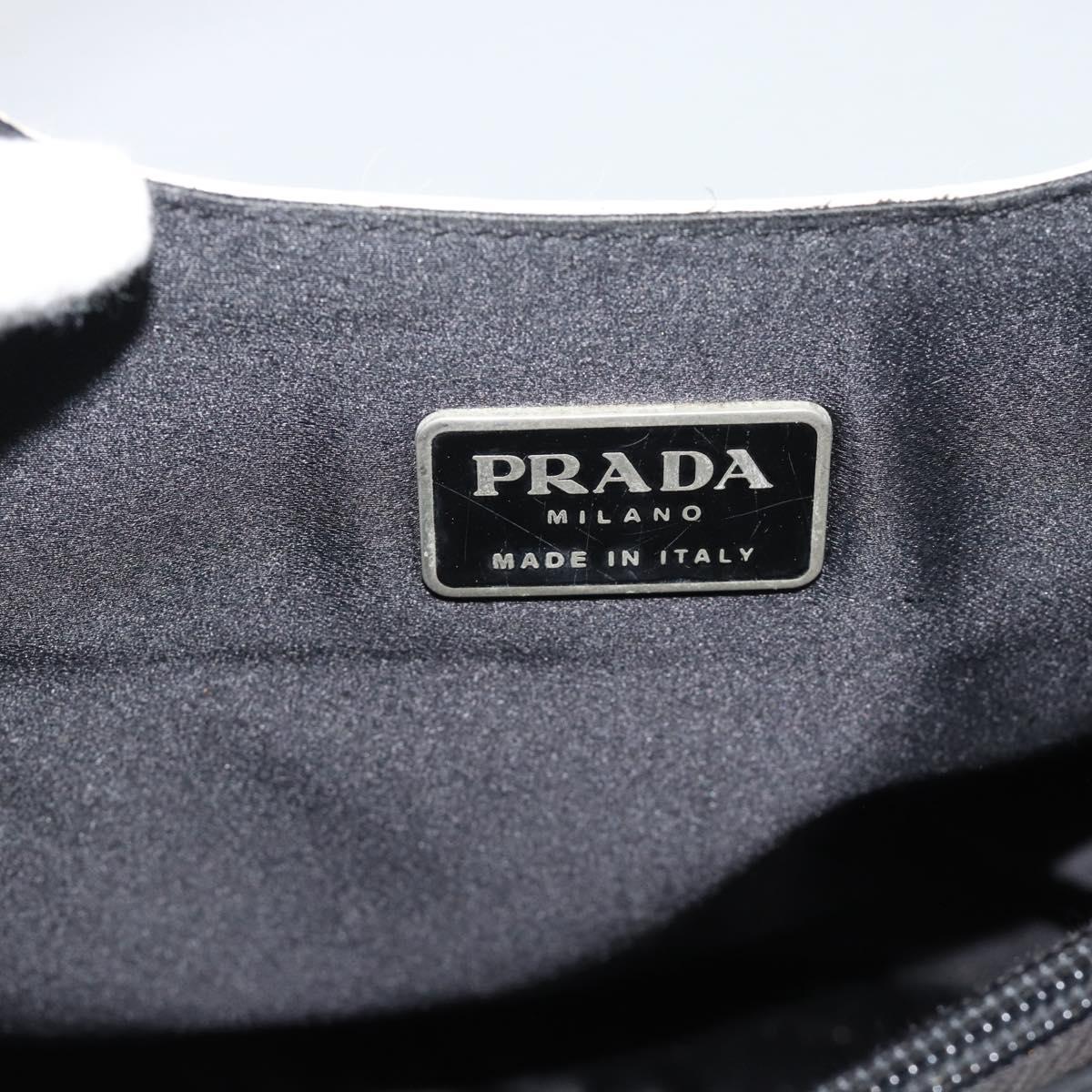 PRADA Hand Bag Harako Leather Beige Auth ka5203