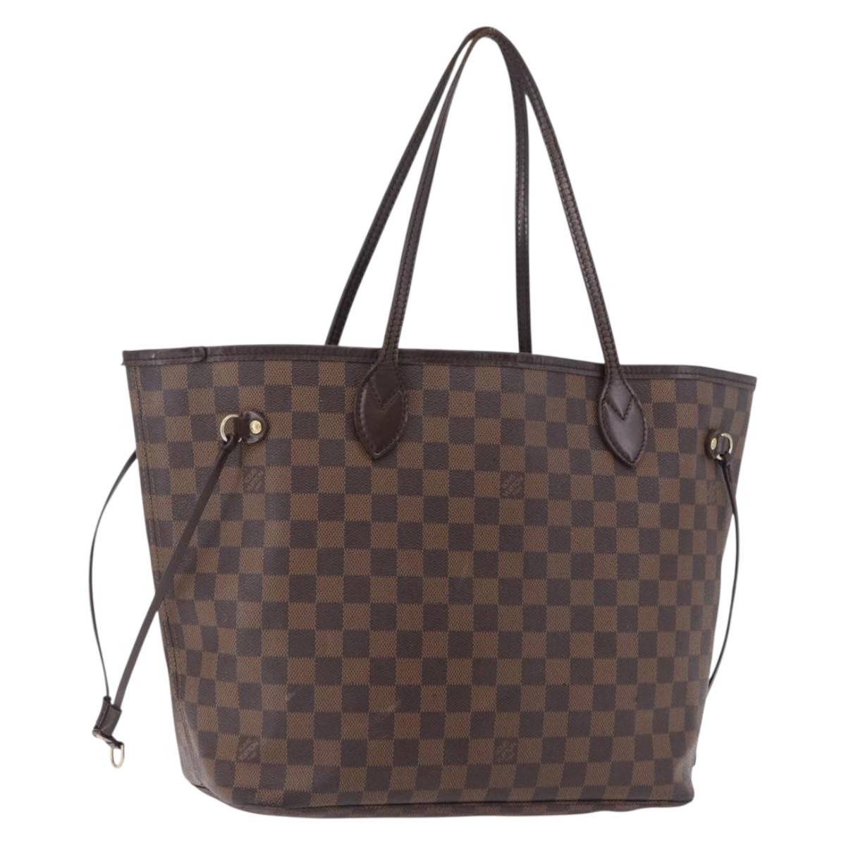 LOUIS VUITTON Damier Ebene Neverfull MM Tote Bag N51105 LV Auth ka5208