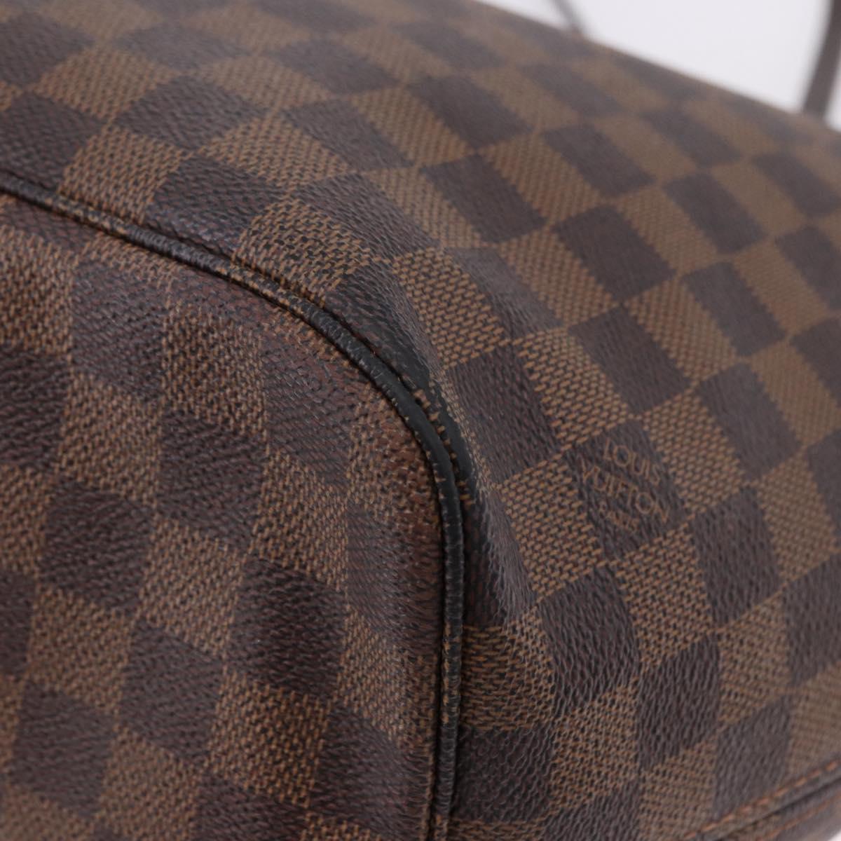 LOUIS VUITTON Damier Ebene Neverfull MM Tote Bag N51105 LV Auth ka5208