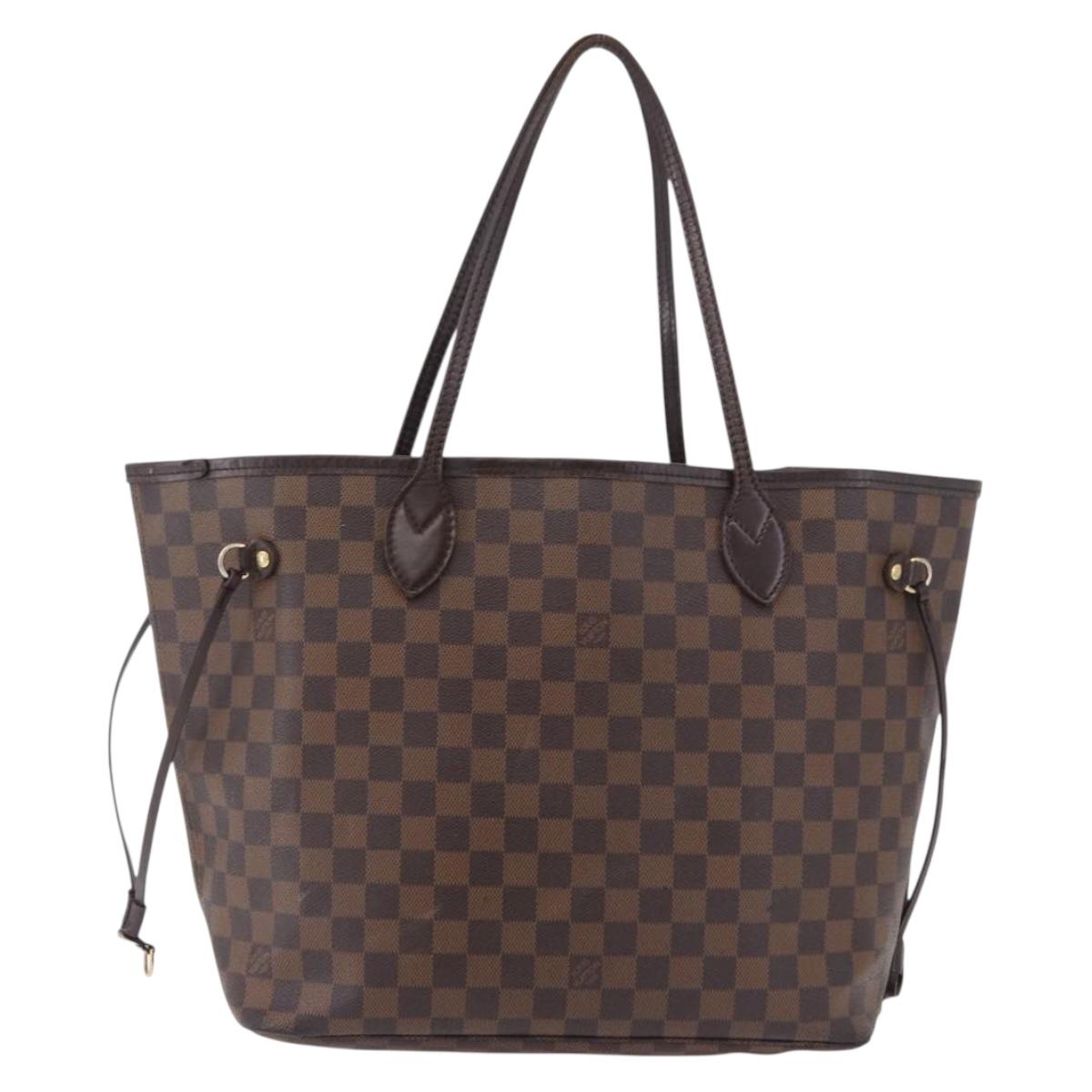LOUIS VUITTON Damier Ebene Neverfull MM Tote Bag N51105 LV Auth ka5208