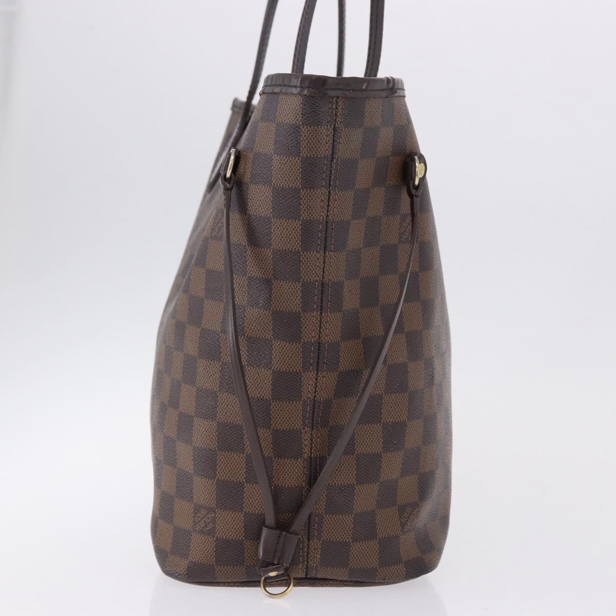 LOUIS VUITTON Damier Ebene Neverfull MM Tote Bag N51105 LV Auth ka5208