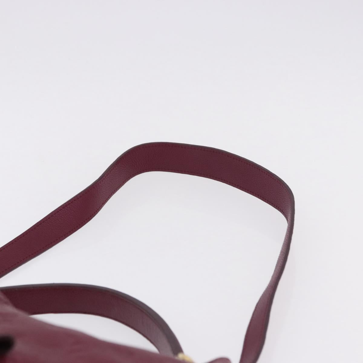 LOUIS VUITTON Monogram Empreinte Metis Shoulder Bag Wine Red M40813 Auth ka5209V