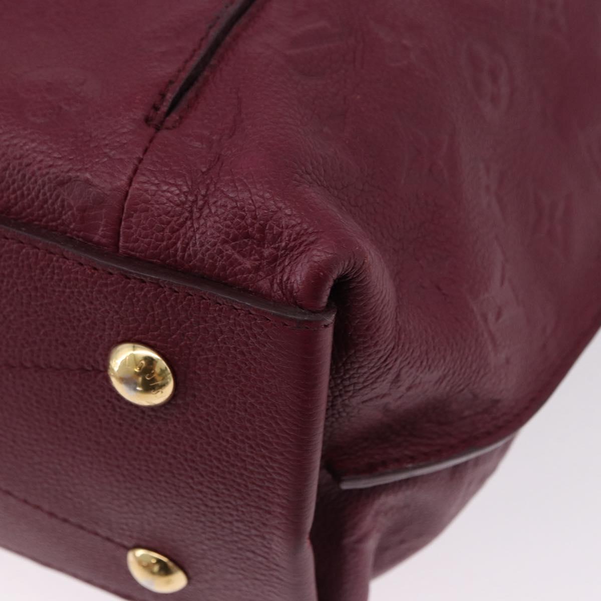 LOUIS VUITTON Monogram Empreinte Metis Shoulder Bag Wine Red M40813 Auth ka5209V