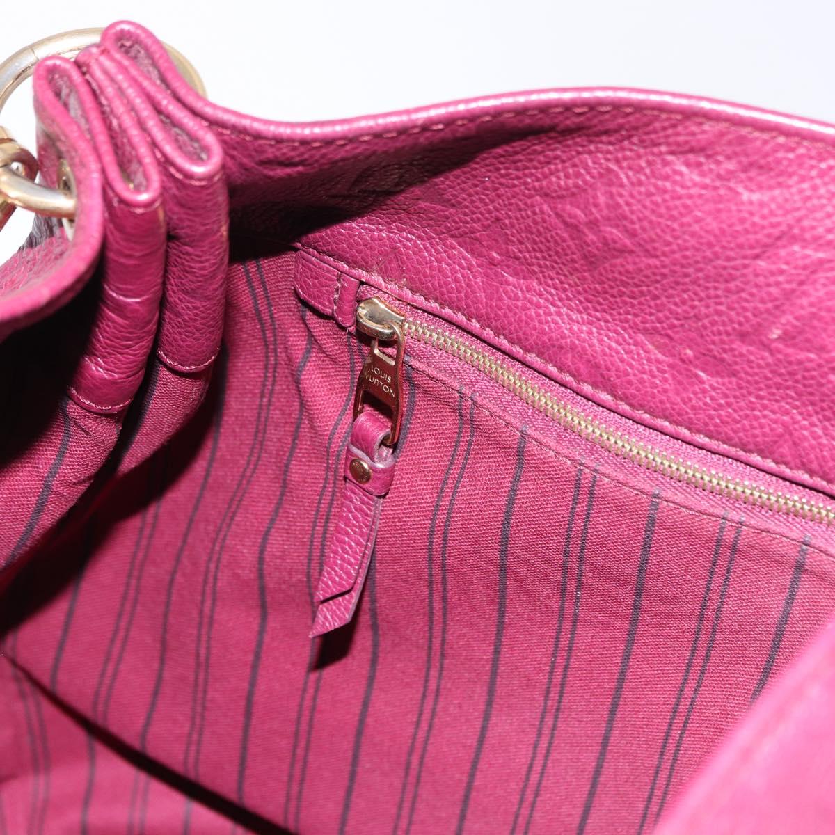 LOUIS VUITTON Monogram Empreinte Metis Shoulder Bag Wine Red M40813 Auth ka5209V