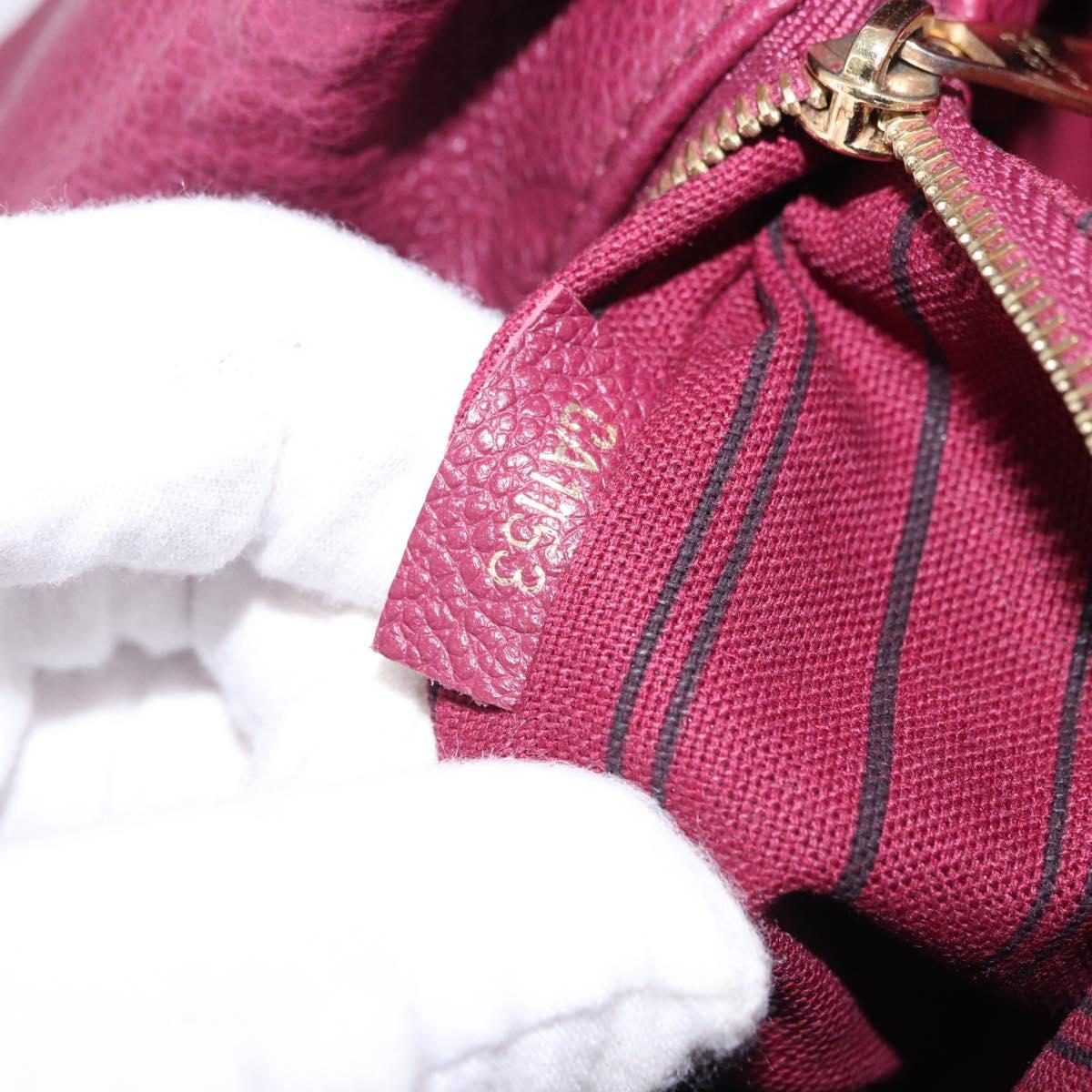 LOUIS VUITTON Monogram Empreinte Metis Shoulder Bag Wine Red M40813 Auth ka5209V