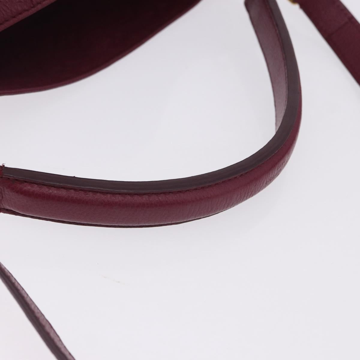 LOUIS VUITTON Monogram Empreinte Metis Shoulder Bag Wine Red M40813 Auth ka5209V