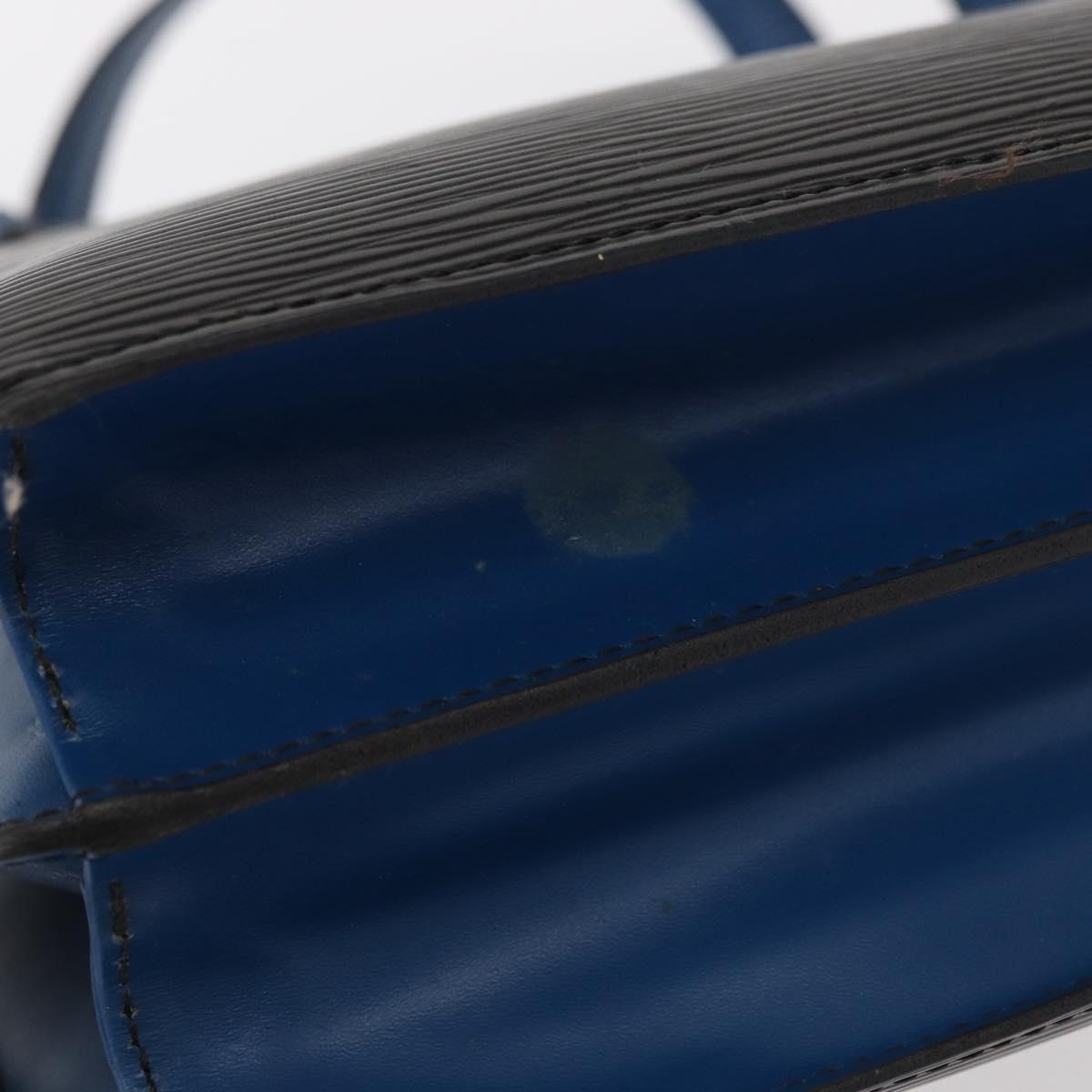 LOUIS VUITTON Epi Bicolor Varenne Hand Bag Black Blue M52385 LV Auth ka521
