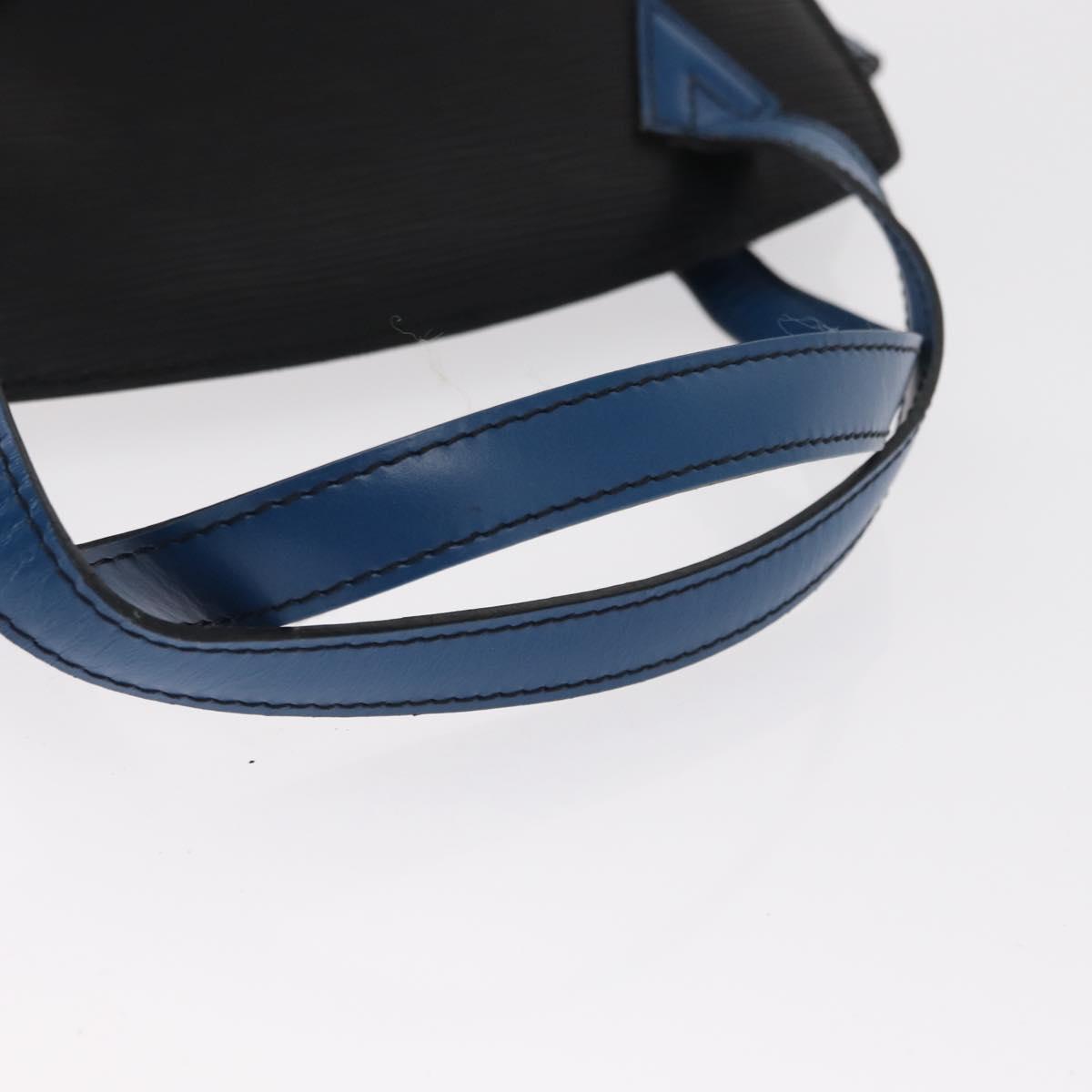 LOUIS VUITTON Epi Bicolor Varenne Hand Bag Black Blue M52385 LV Auth ka521