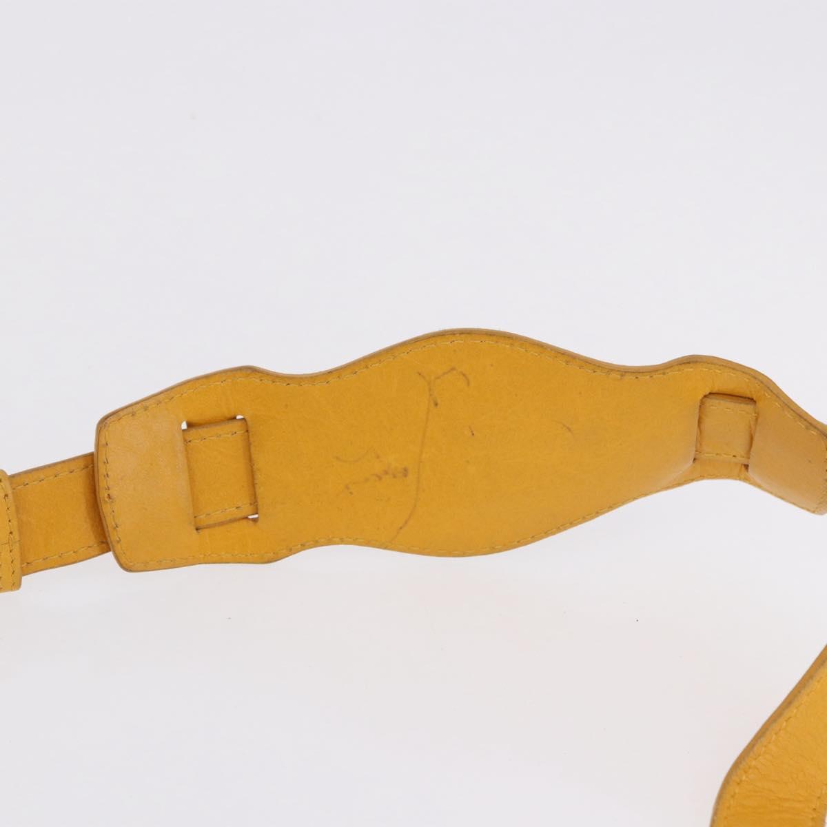 BALENCIAGA Classic Vero Hand Bag Leather 2way Yellow 235216 Auth ka5212A