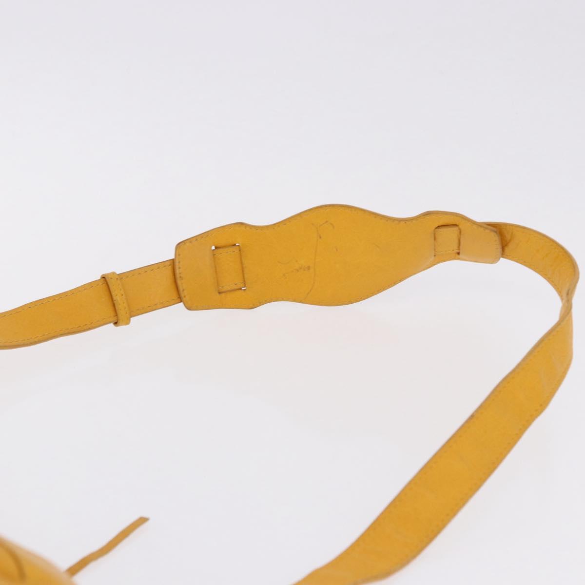 BALENCIAGA Classic Vero Hand Bag Leather 2way Yellow 235216 Auth ka5212A