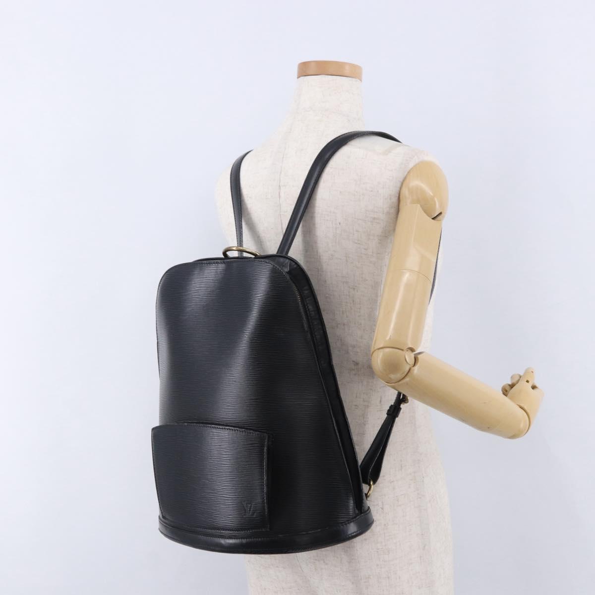 LOUIS VUITTON Epi Gobelins Backpack Black M52292 LV Auth ka5215