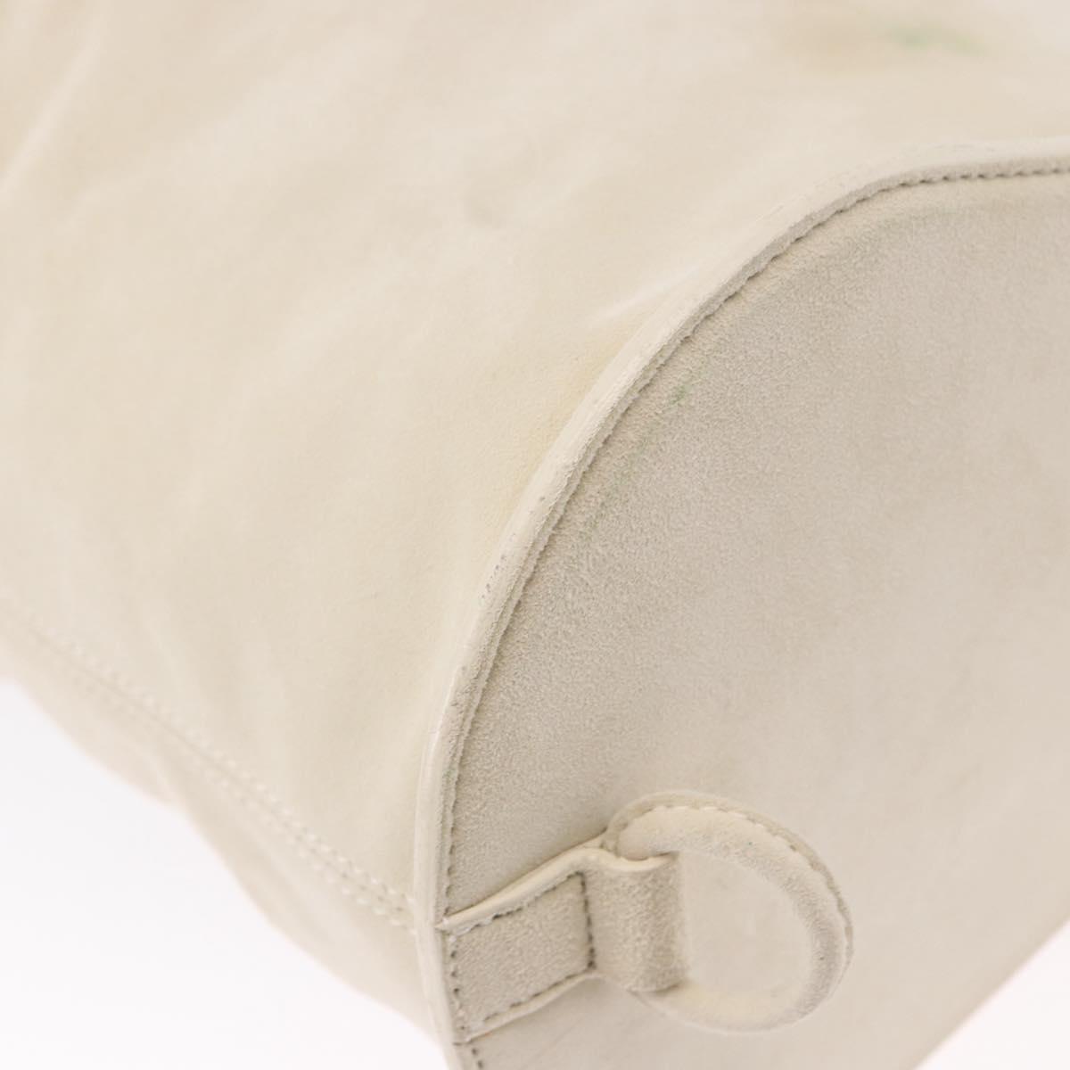 BOTTEGA VENETA Shoulder Bag Suede Ivory Gold Auth ka5223A
