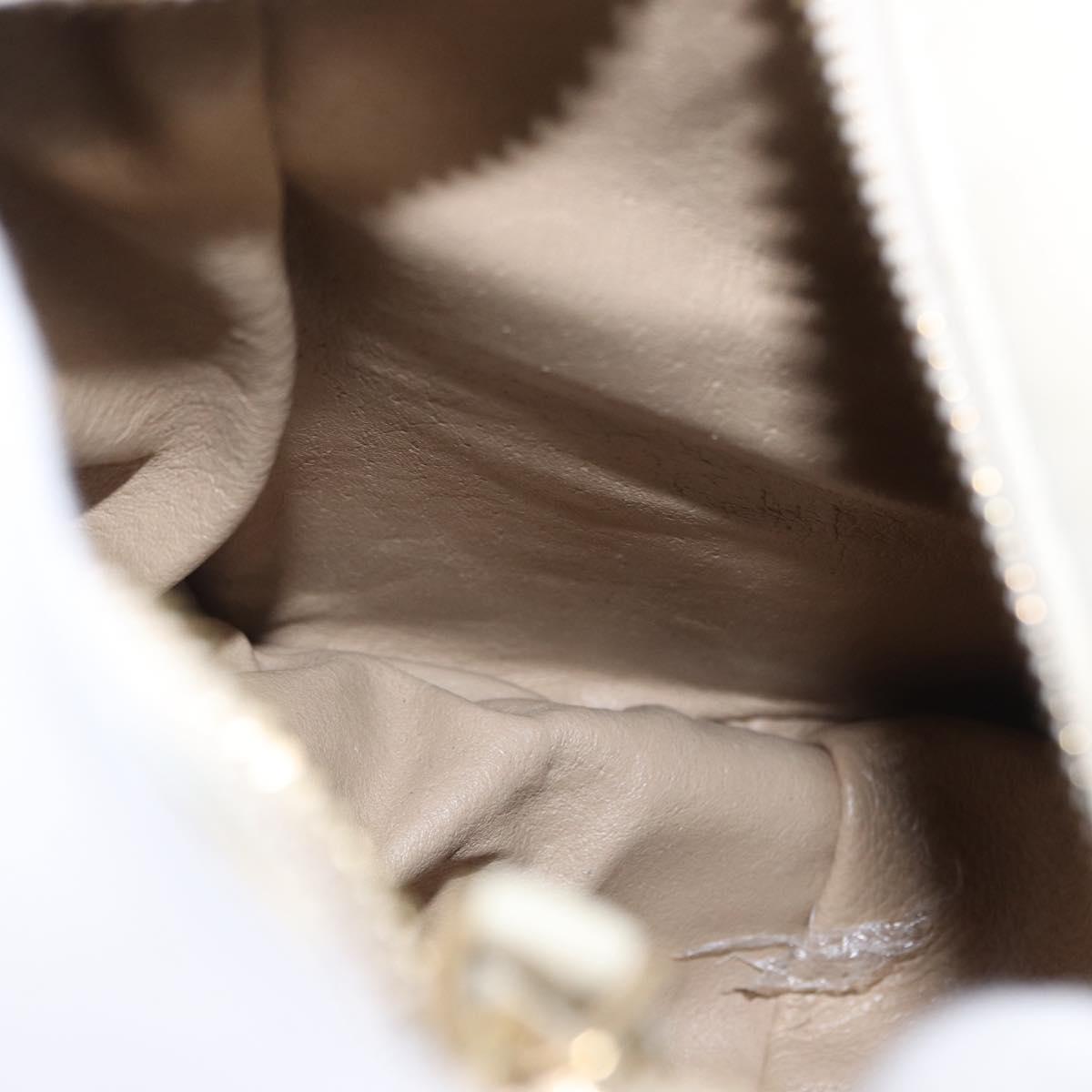 BOTTEGA VENETA Shoulder Bag Suede Ivory Gold Auth ka5223A