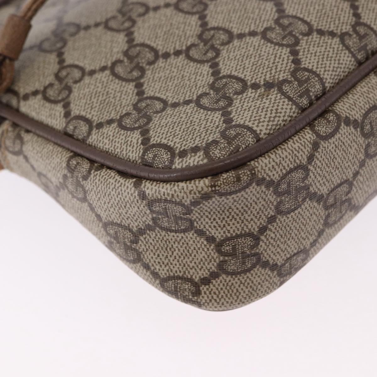 GUCCI GG Supreme Shoulder Bag PVC Beige Gold 97 02 068 Auth ka5227