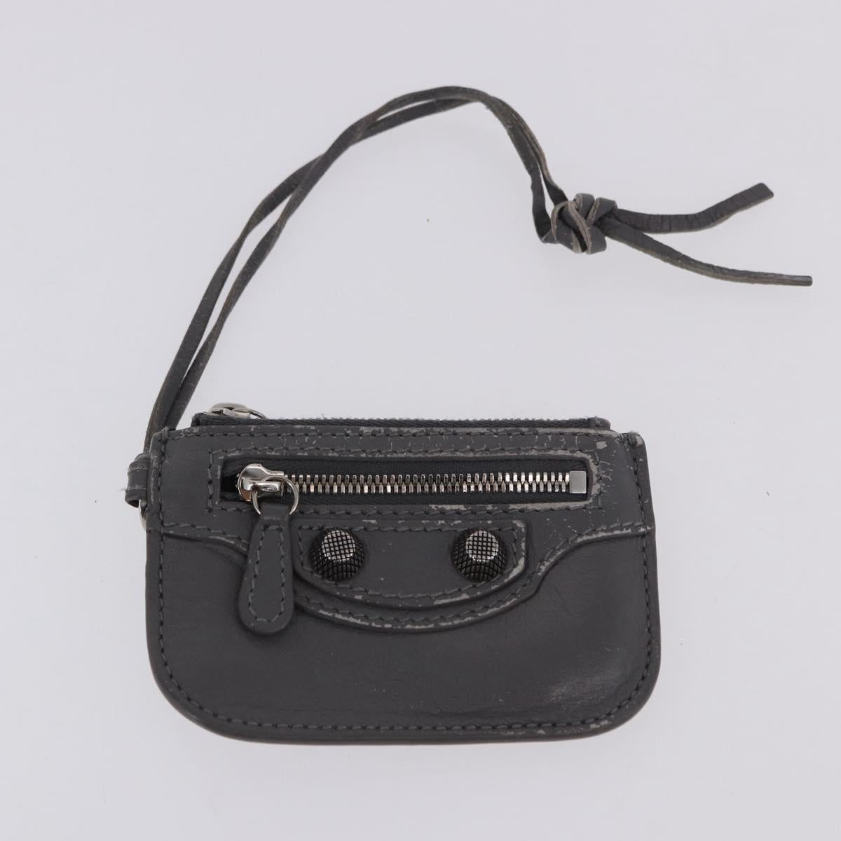 BALENCIAGA Le Cagole Shoulder Bag Leather 2way Gray Silver 719082 Auth ka5229A