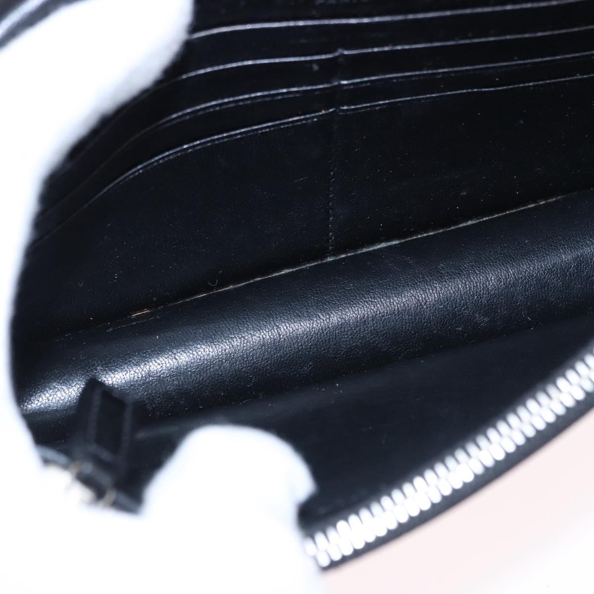 SAINT LAURENT Kate Tassel Chain Bag Leather embossed Black Silver Auth ka5230A