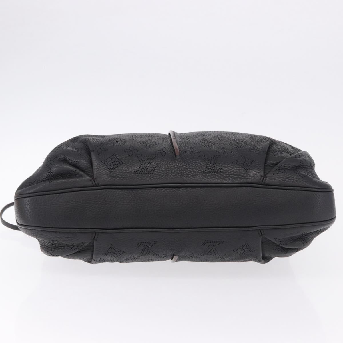 LOUIS VUITTON Mahina Serene PM Shoulder Bag Leather Black M94035 LV Auth ka5231V