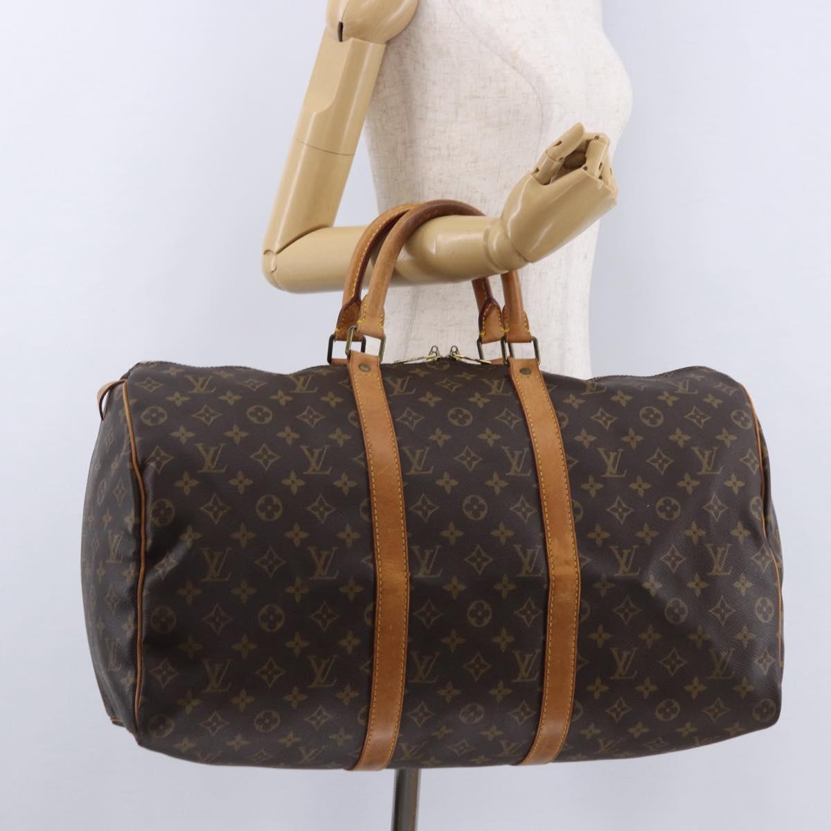 LOUIS VUITTON Monogram Keepall 50 Boston Bag M41426 LV Auth ka5233