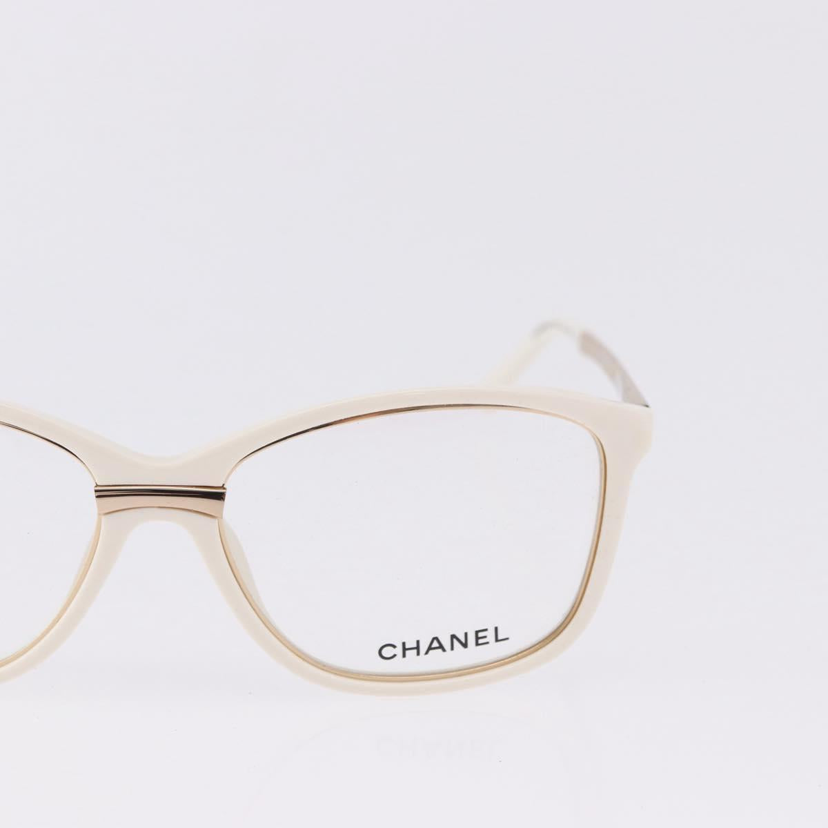CHANEL Sunglasses plastic White CC Auth ka5239
