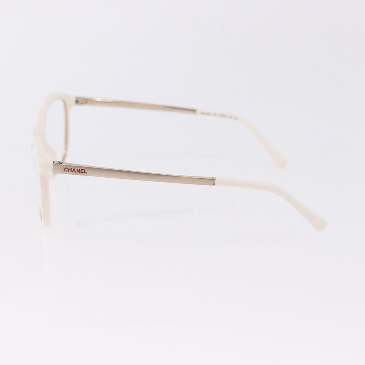 CHANEL Sunglasses plastic White CC Auth ka5239