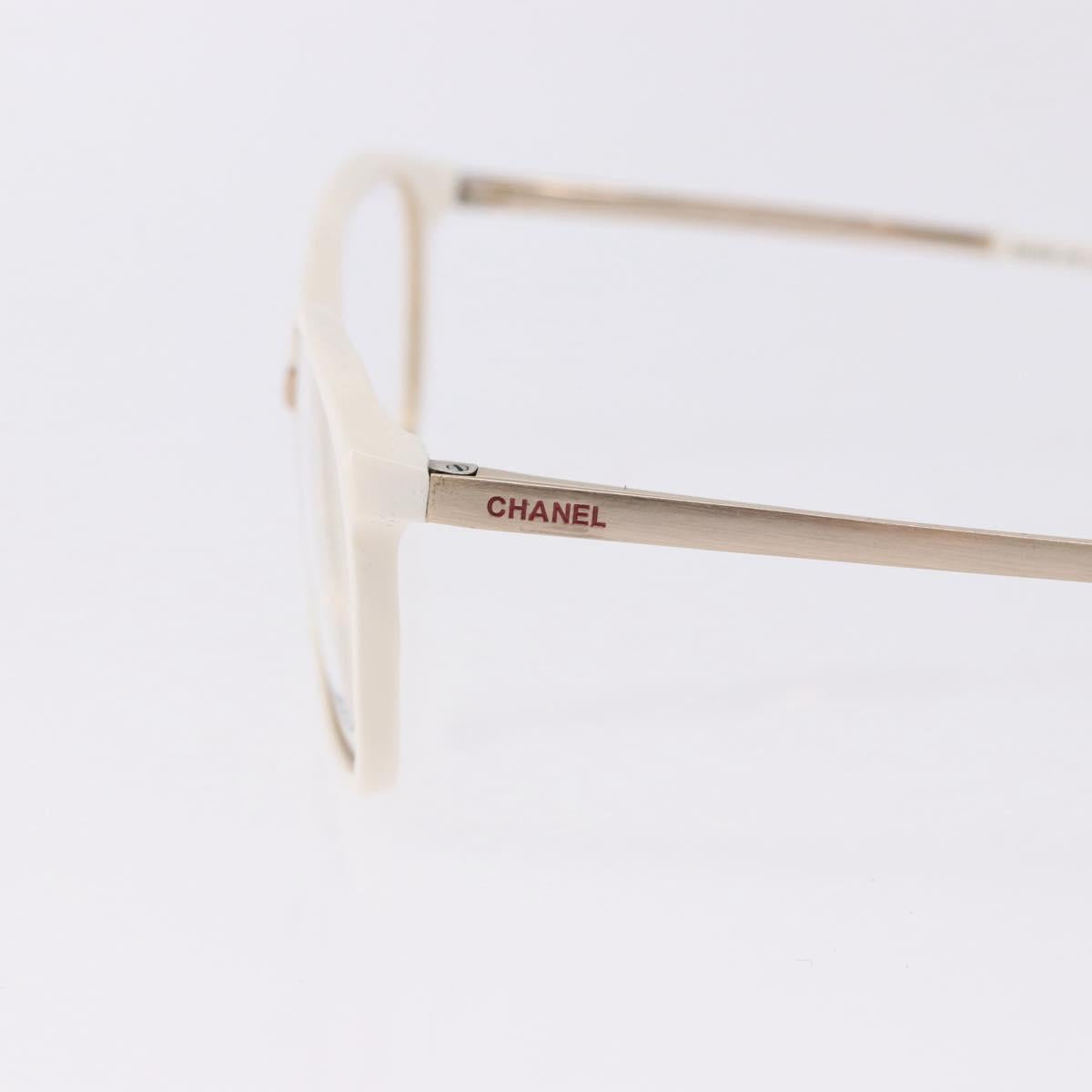 CHANEL Sunglasses plastic White CC Auth ka5239
