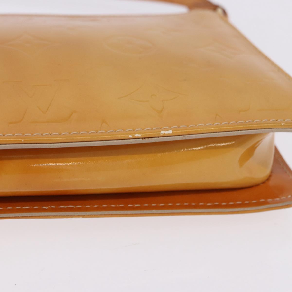 LOUIS VUITTON Monogram Vernis Lexington Pouch Beige M91010 LV Auth ka5244A
