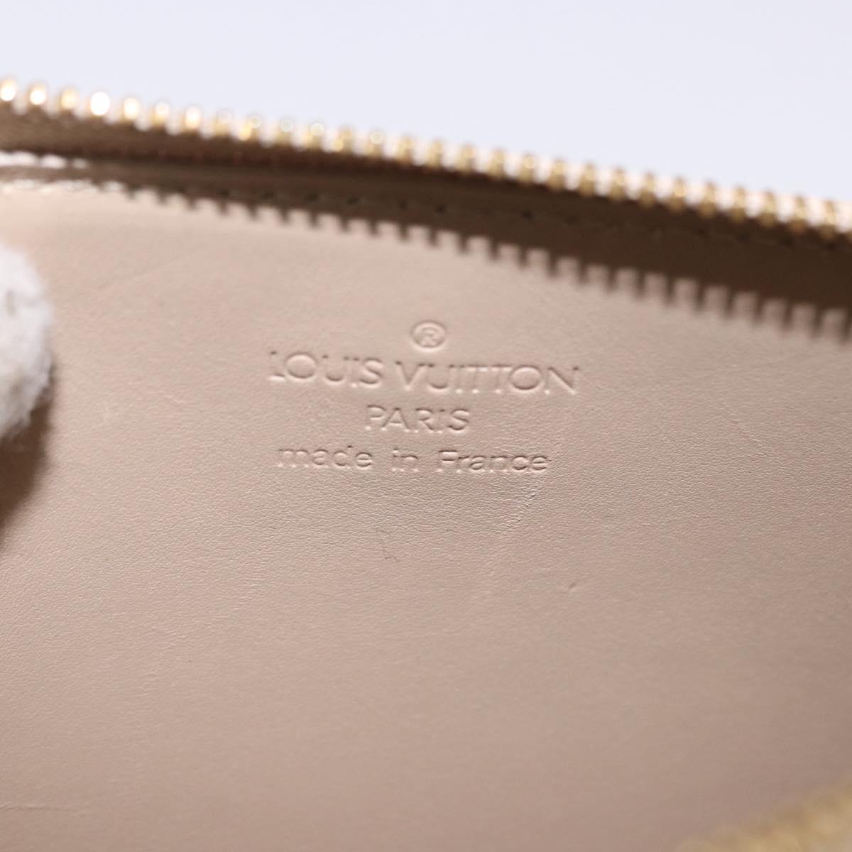 LOUIS VUITTON Monogram Vernis Lexington Pouch Beige M91010 LV Auth ka5244A