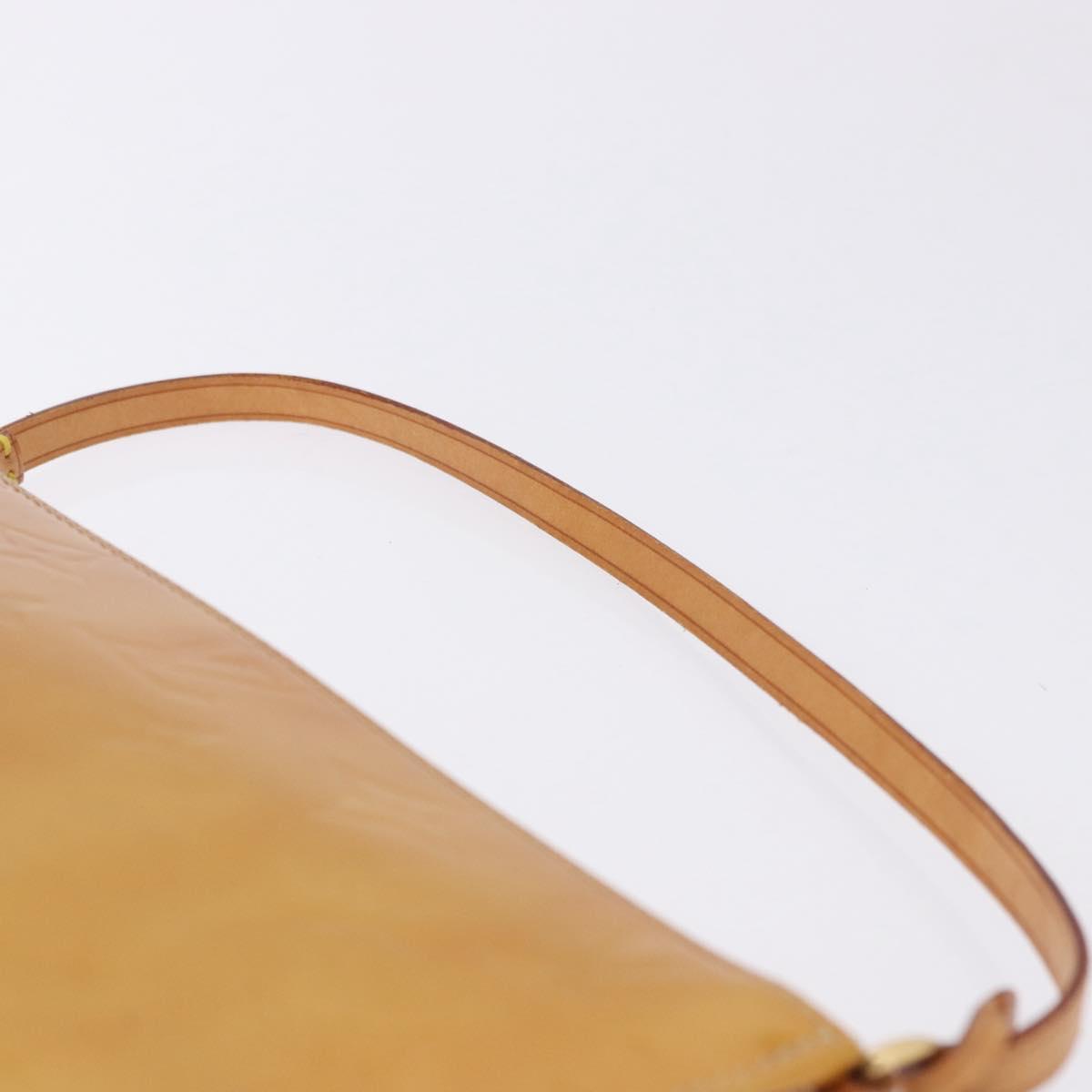 LOUIS VUITTON Monogram Vernis Lexington Pouch Beige M91010 LV Auth ka5244A