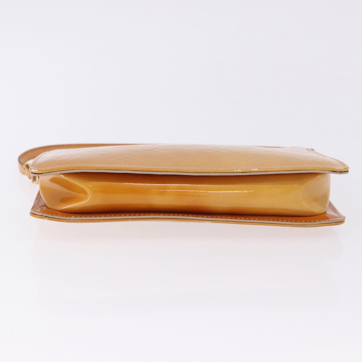 LOUIS VUITTON Monogram Vernis Lexington Pouch Beige M91010 LV Auth ka5244A