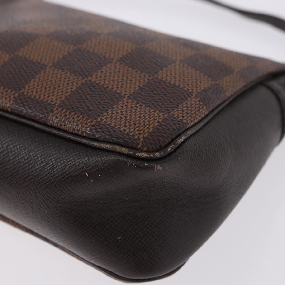 LOUIS VUITTON Damier Ebene Trousse Make Up Pouch N51982 LV Auth ka5246