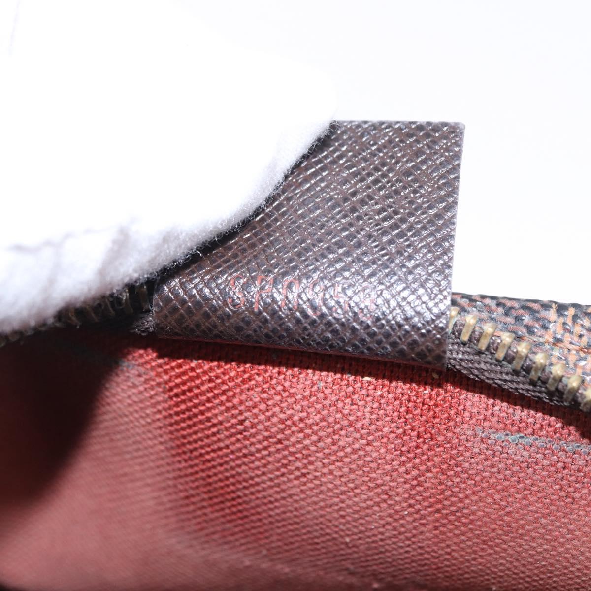 LOUIS VUITTON Damier Ebene Trousse Make Up Pouch N51982 LV Auth ka5246
