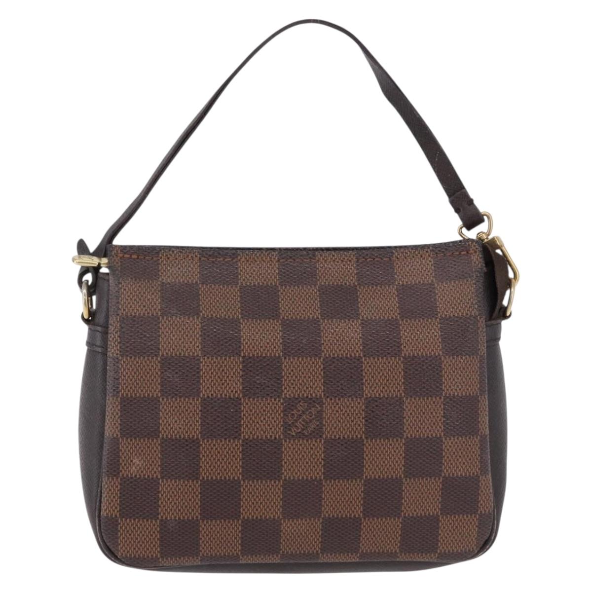 LOUIS VUITTON Damier Ebene Trousse Make Up Pouch N51982 LV Auth ka5246