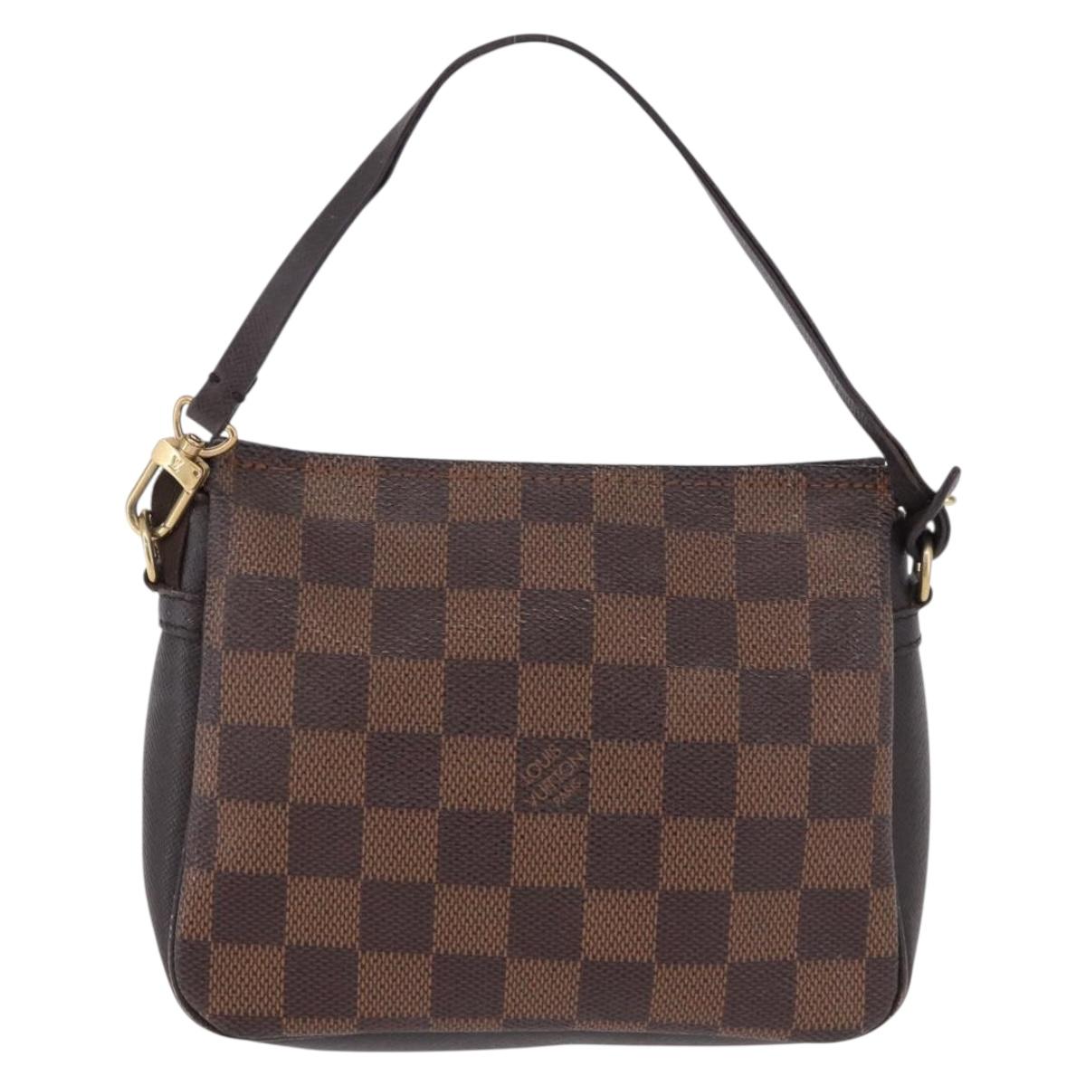 LOUIS VUITTON Damier Ebene Trousse Make Up Pouch N51982 LV Auth ka5246