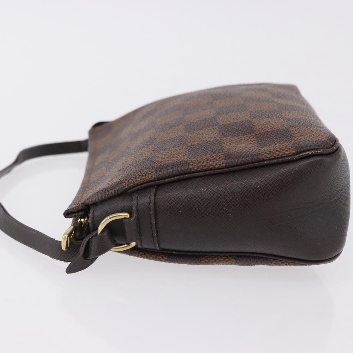 LOUIS VUITTON Damier Ebene Trousse Make Up Pouch N51982 LV Auth ka5246