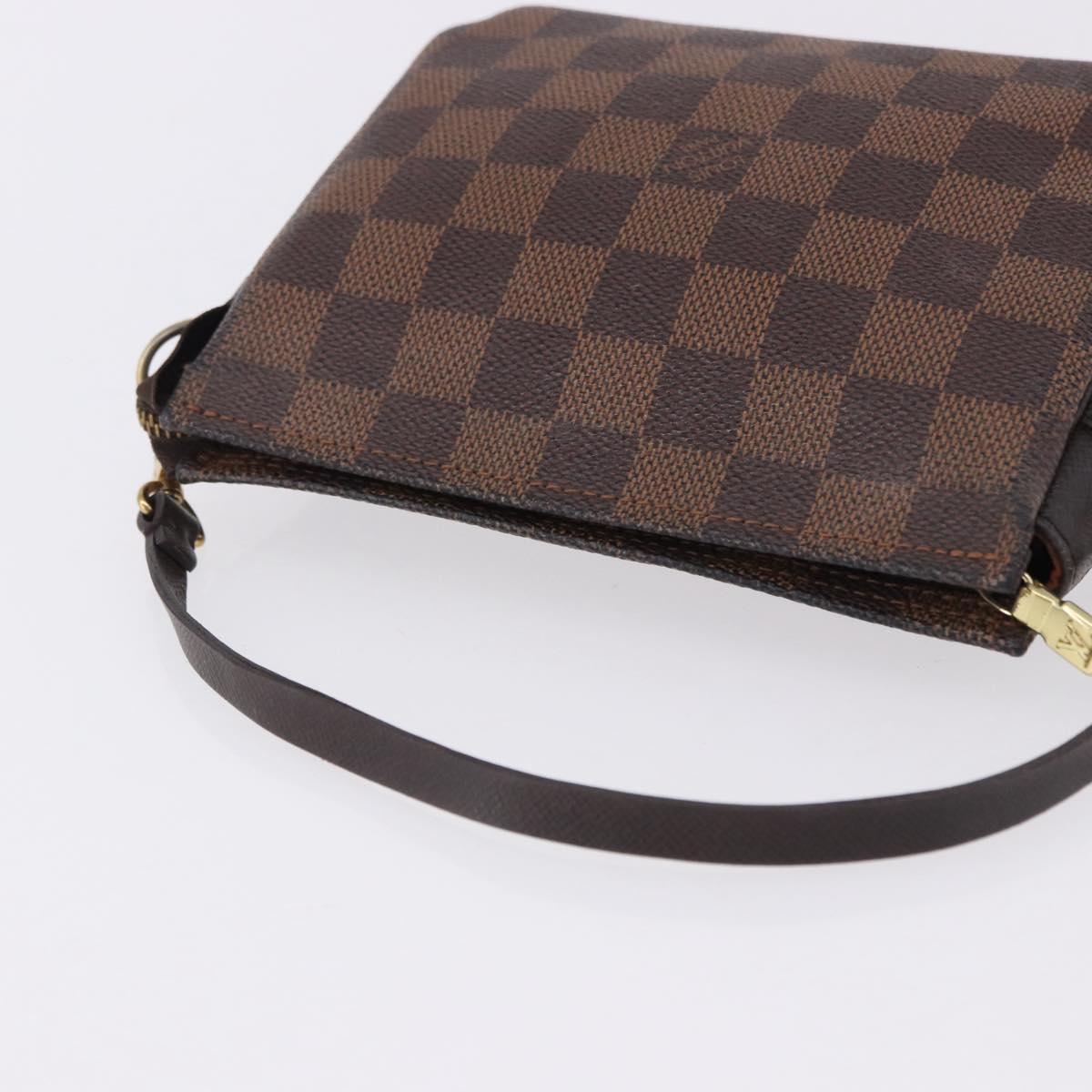 LOUIS VUITTON Damier Ebene Trousse Make Up Pouch N51982 LV Auth ka5246