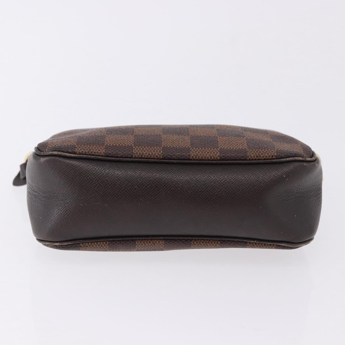 LOUIS VUITTON Damier Ebene Trousse Make Up Pouch N51982 LV Auth ka5246