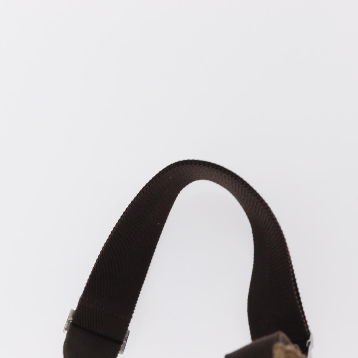 GUCCI GG Canvas Waist bag Beige Silver 28566 Auth ka525