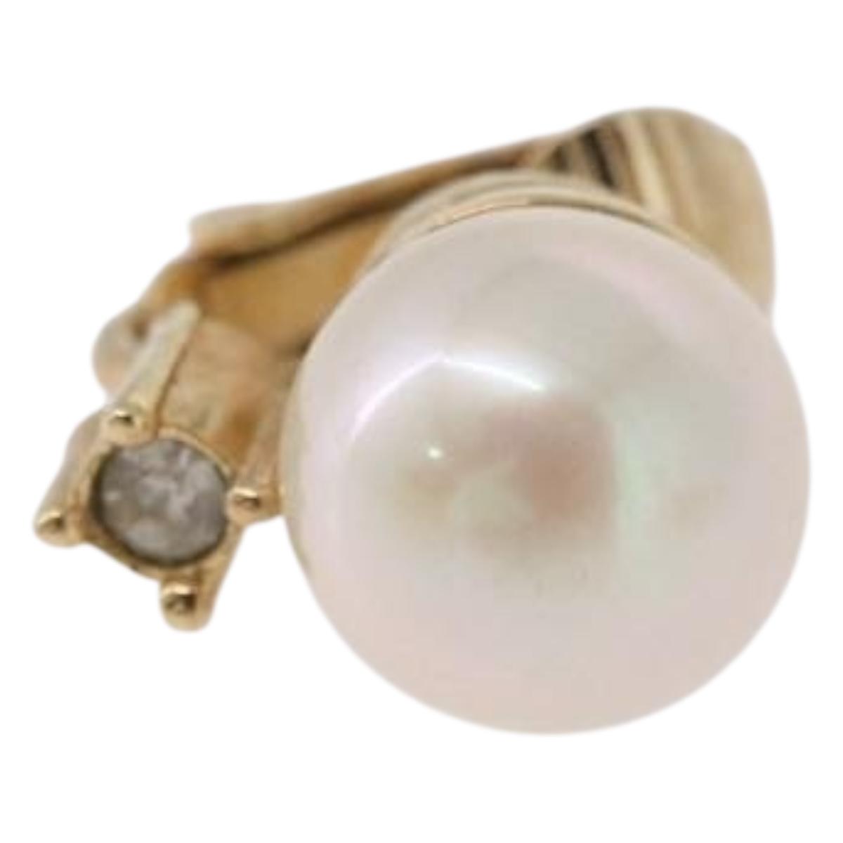 Christian Dior Earring metal Gold Tone Auth ka5253