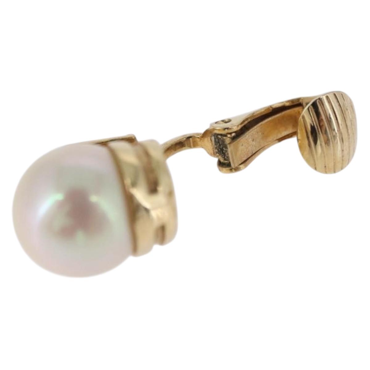 Christian Dior Earring metal Gold Tone Auth ka5253