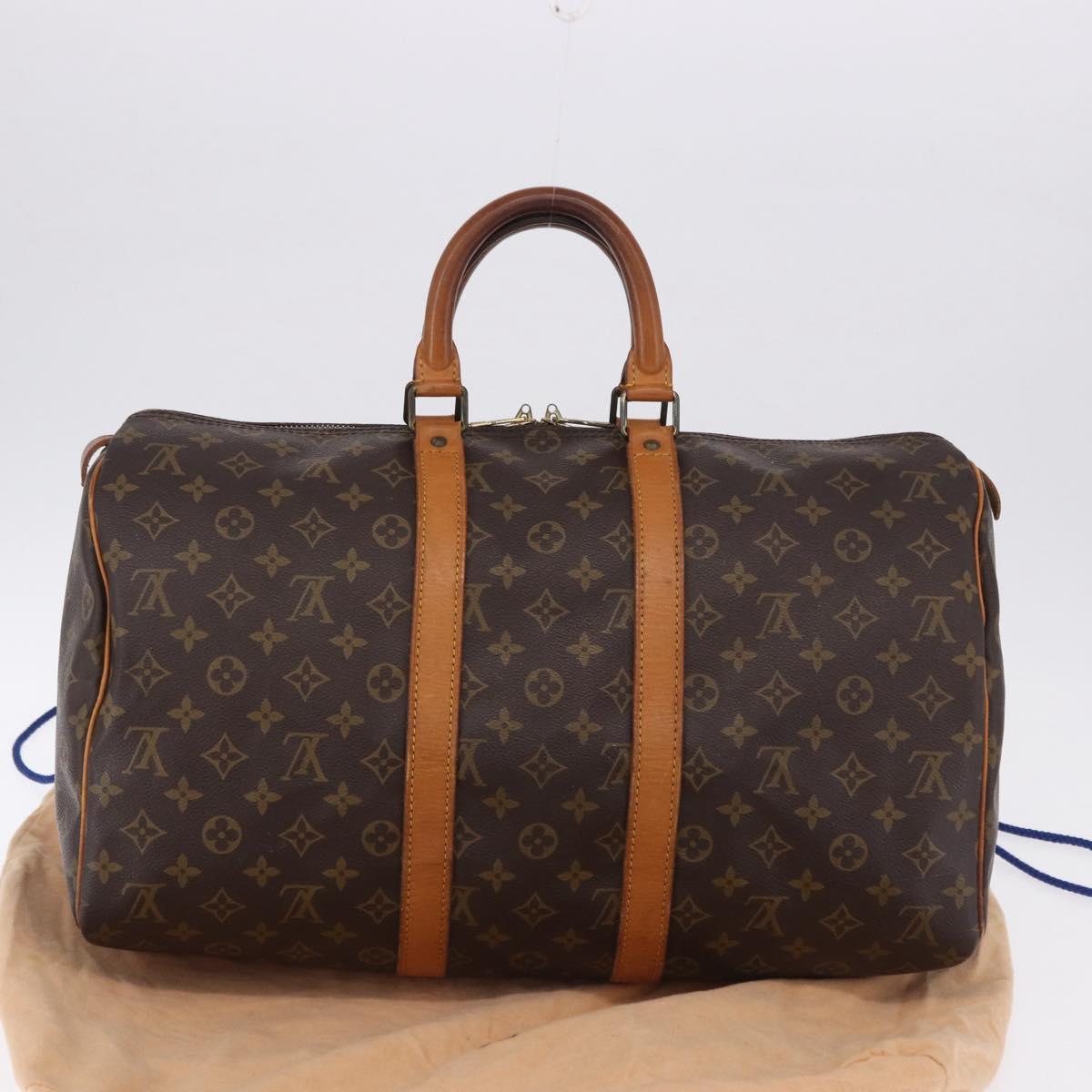 LOUIS VUITTON Monogram Keepall 45 Boston Bag M41428 LV Auth ka5254A