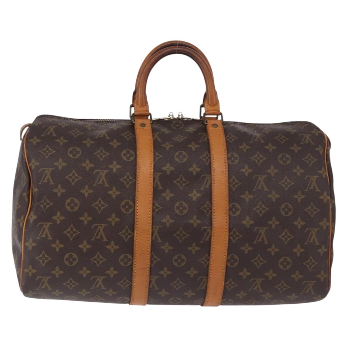 LOUIS VUITTON Monogram Keepall 45 Boston Bag M41428 LV Auth ka5254A