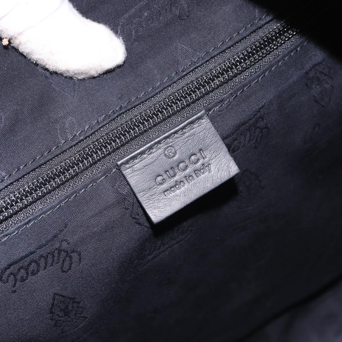 GUCCI GG implementation Business Bag PVC Silver Black 201480 Auth ka5257