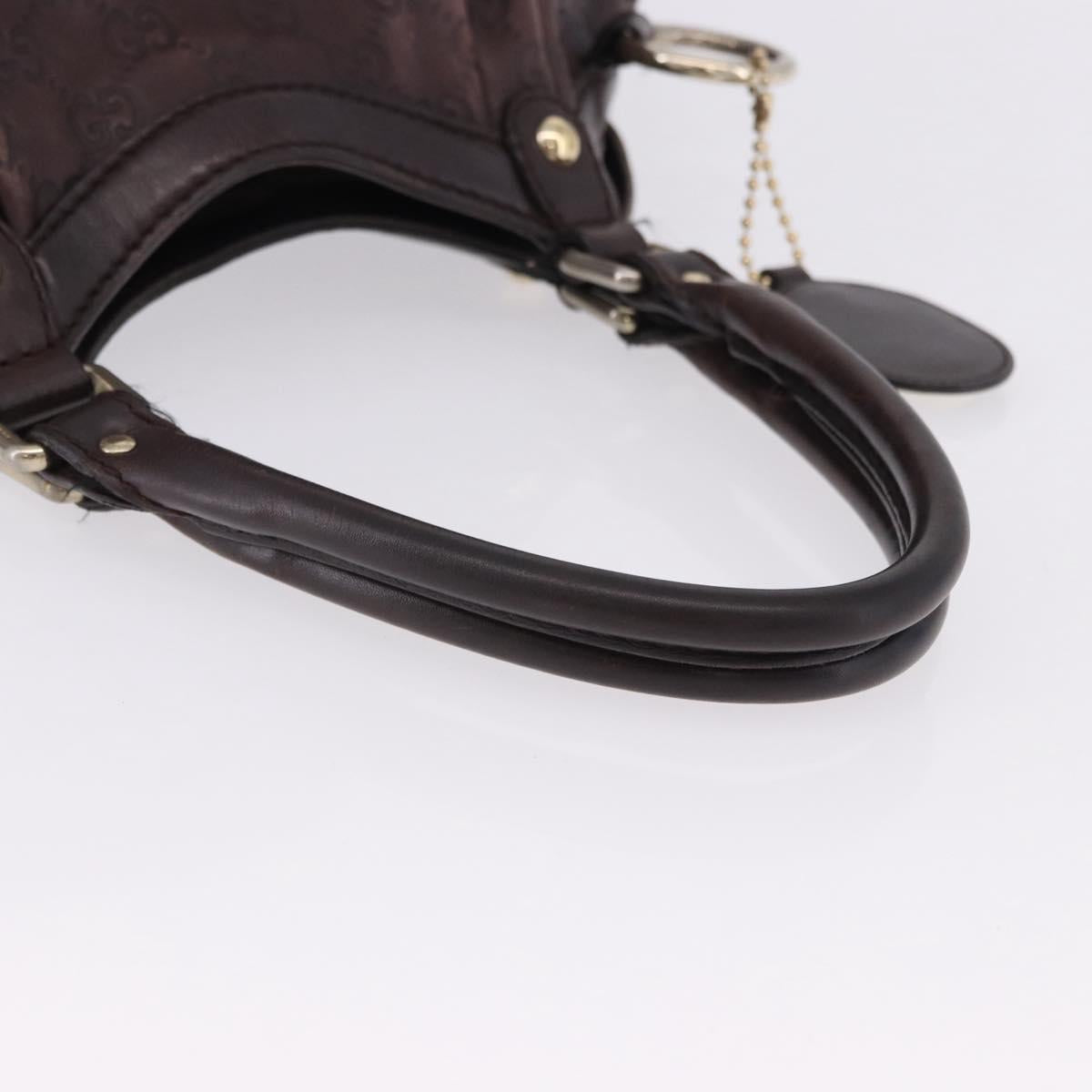 GUCCI GG Canvas Guccissima Tote Bag Leather Brown Gold 211944 Auth ka5259