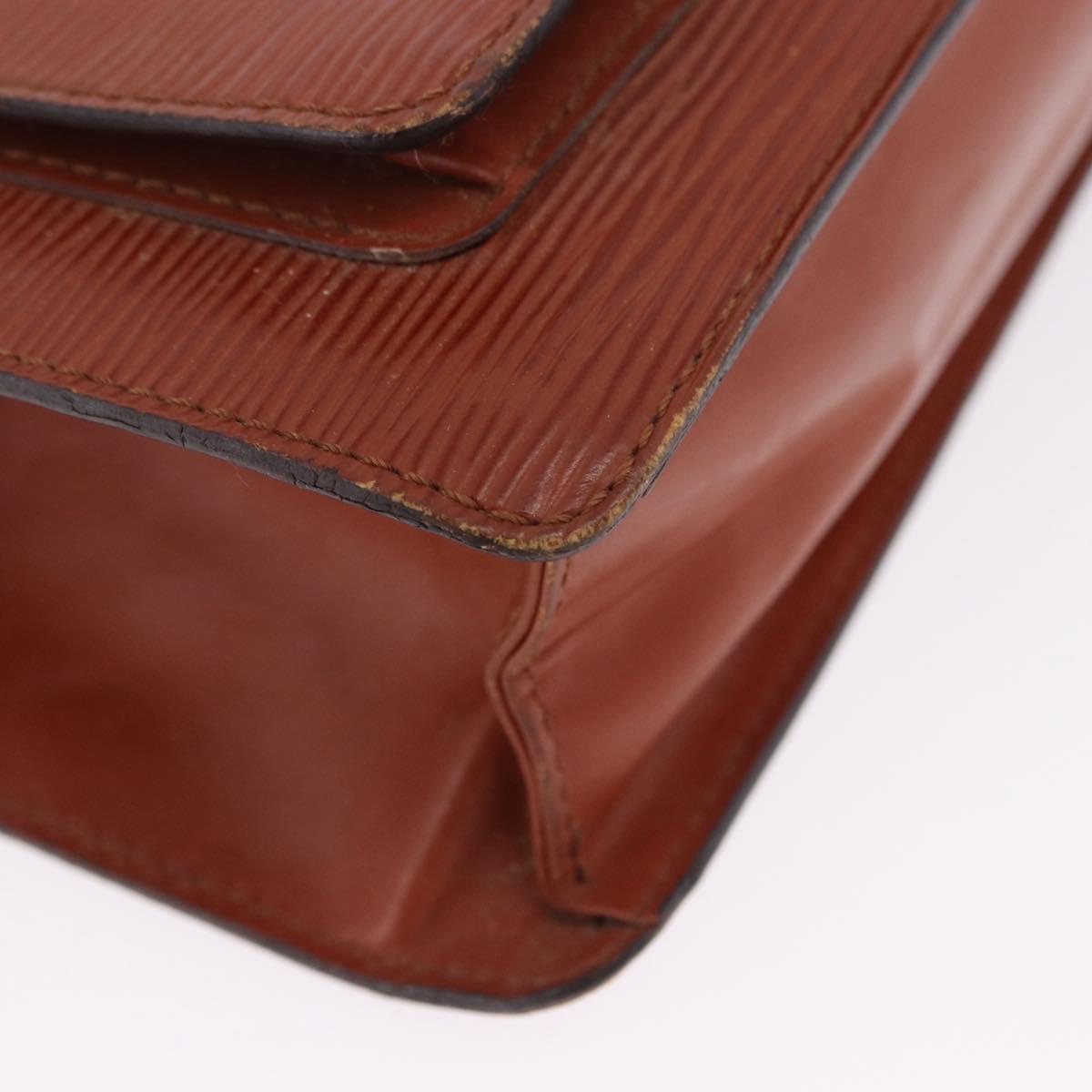 LOUIS VUITTON Epi Monceau 28 Hand Bag Brown M52123 LV Auth ka5261
